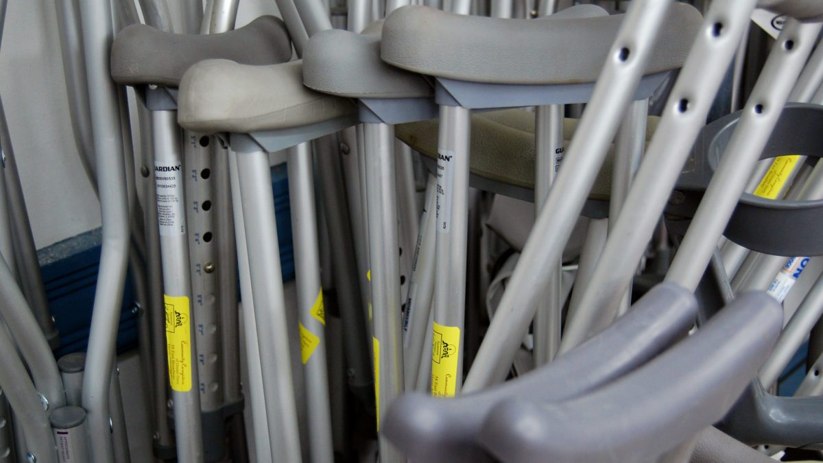 Crutches needed at Utah hospitals.