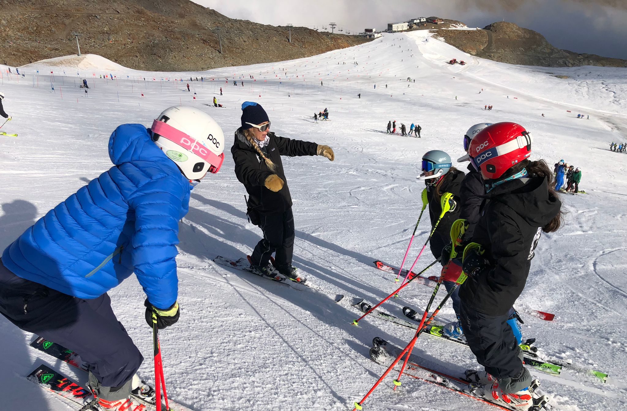 Romark Ski Academy student-athletes at a FIS camp in Italy.