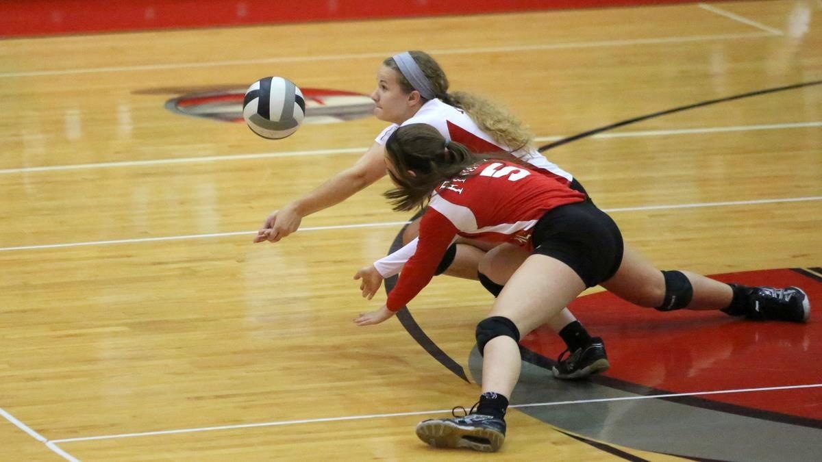 Girl's high school volleyball.