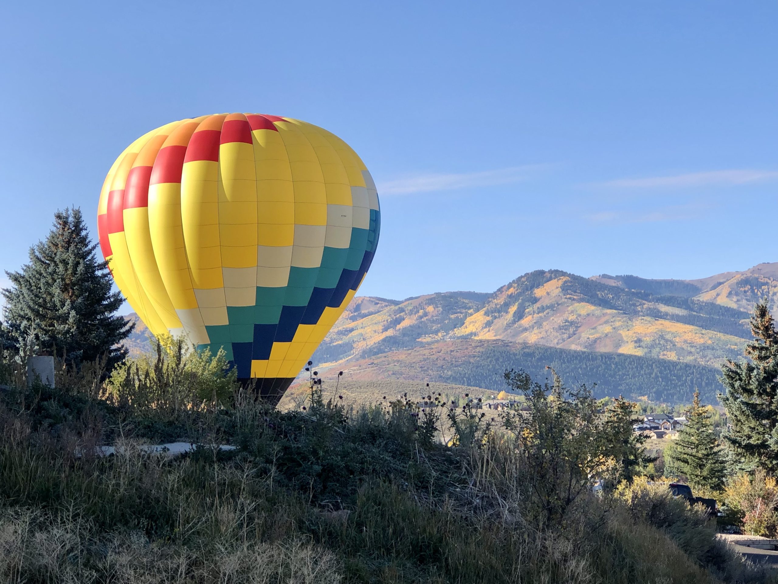 Balooning through the fall foliage in Summit County, UT.