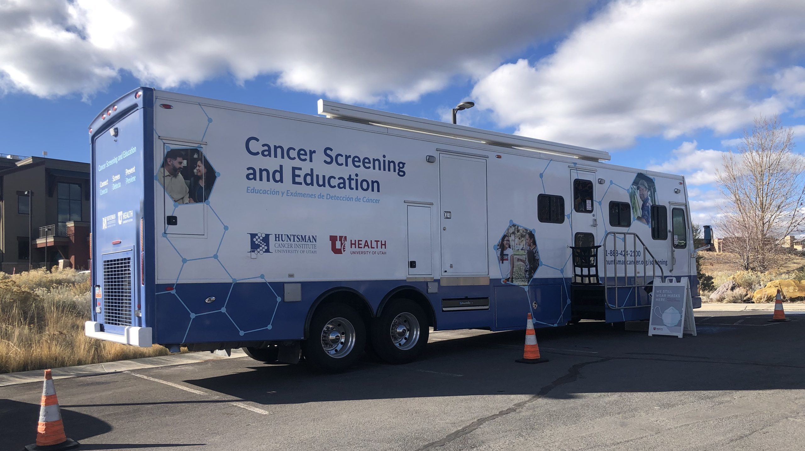 The Huntsman Cancer Center mobile bus in Park City.