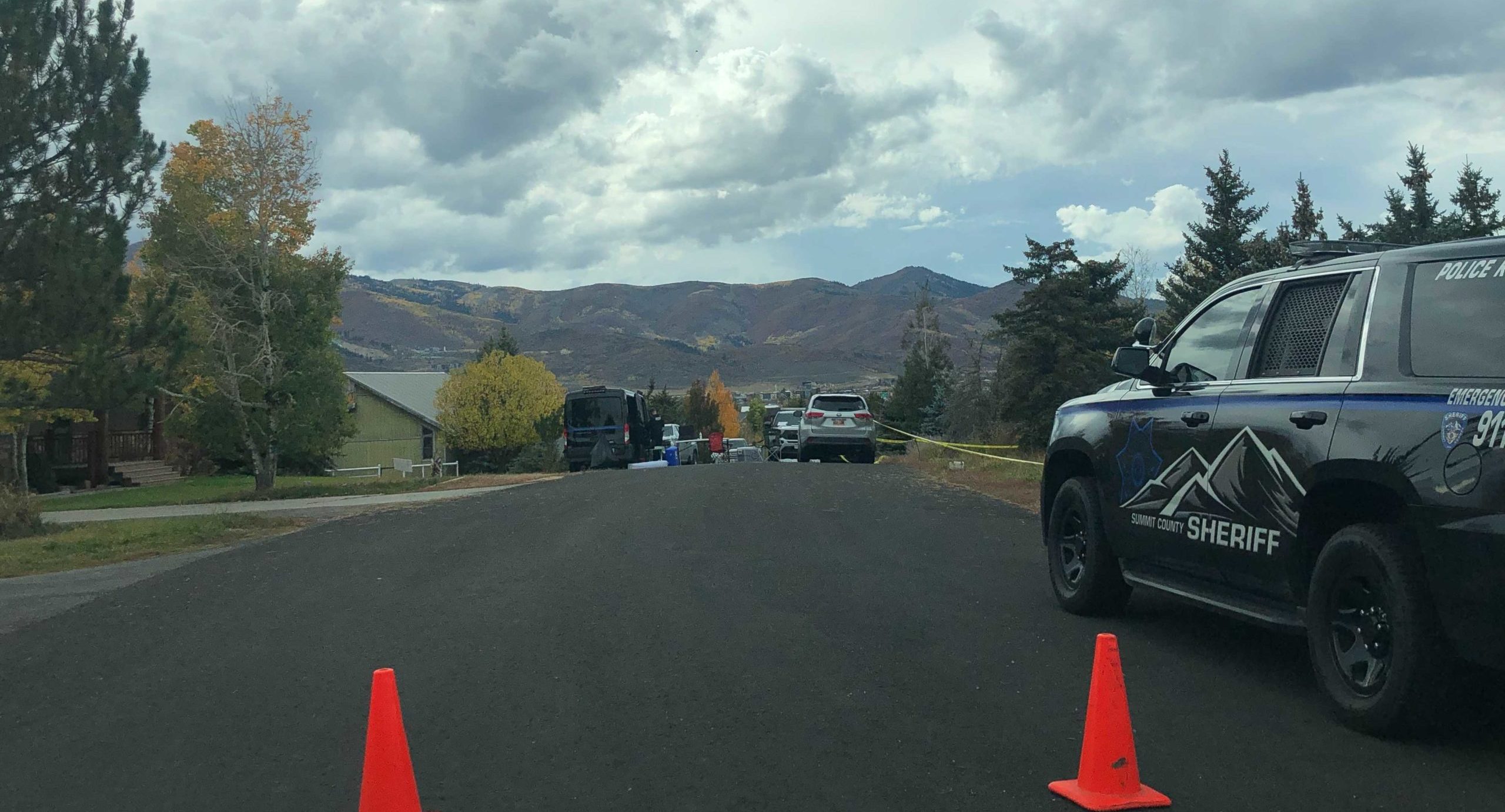 The Summit County Sheriff's Office at the murder scene on Countryside Circle in Highland Estates.