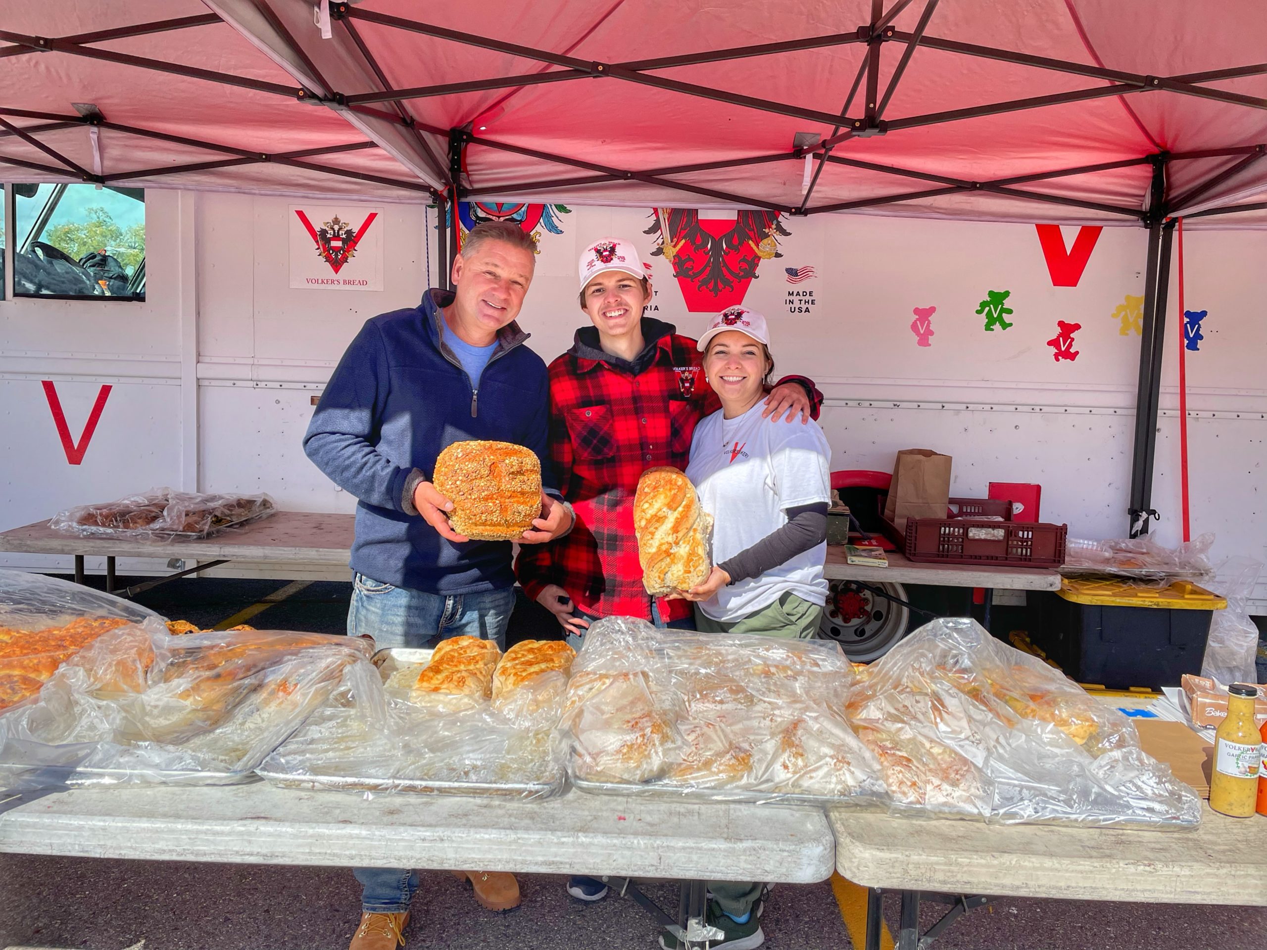 Volker Ritzinger (left) with his Farmer's Market Team.