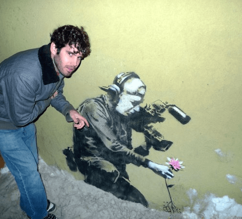 Sundance 2010 was when Banksy created this mural, to promote the movie 'Exit Through the Gift Shop."