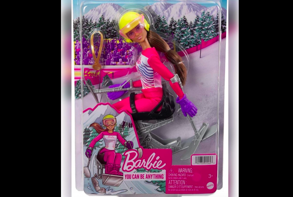 Para ski racer Barbie doll.