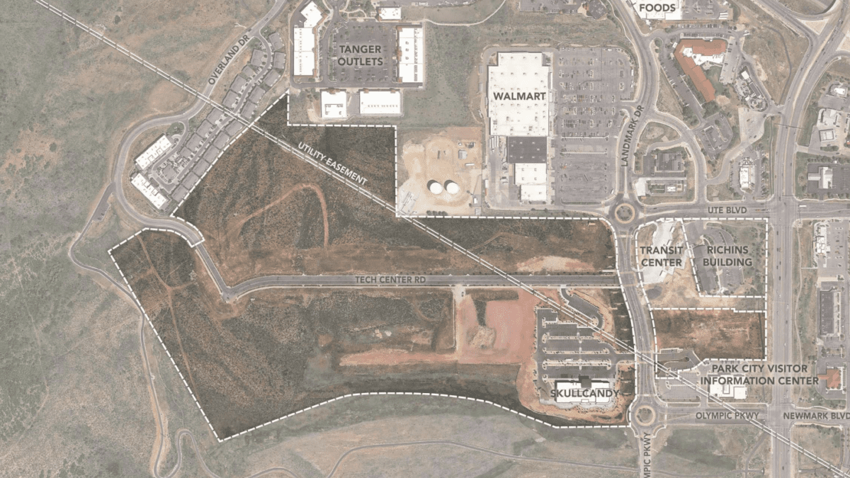 An aerial view of the proposed Dakota Pacific project site that was put on pause in late 2021.
