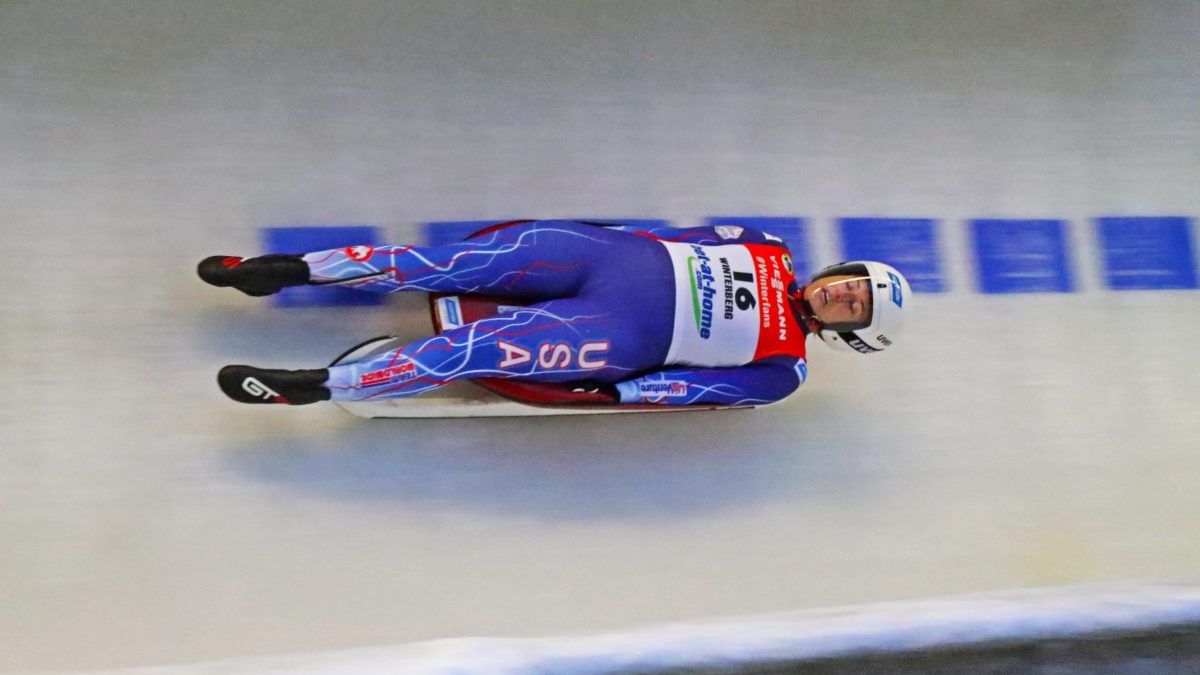 USA Luge's Emily Sweeney at the 2019 International Luge Federation World Championships in Winterberg, Germany.