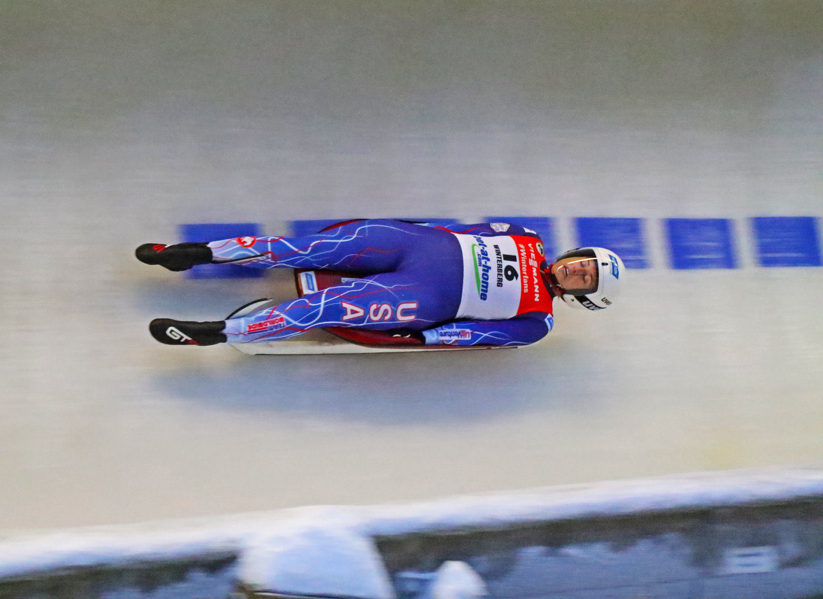 USA Luge's Emily Sweeney at the 2019 International Luge Federation World Championships in Winterberg, Germany.