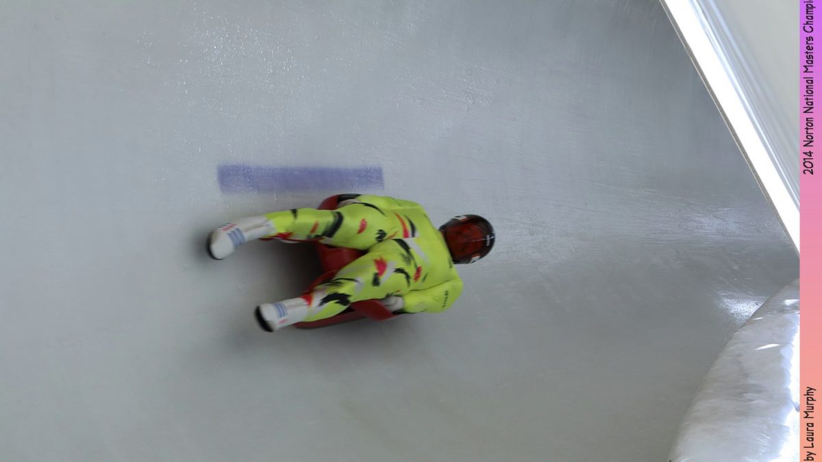 Carl Roepke at the USA Luge Masters race at Utah Olympic Park in 2014.