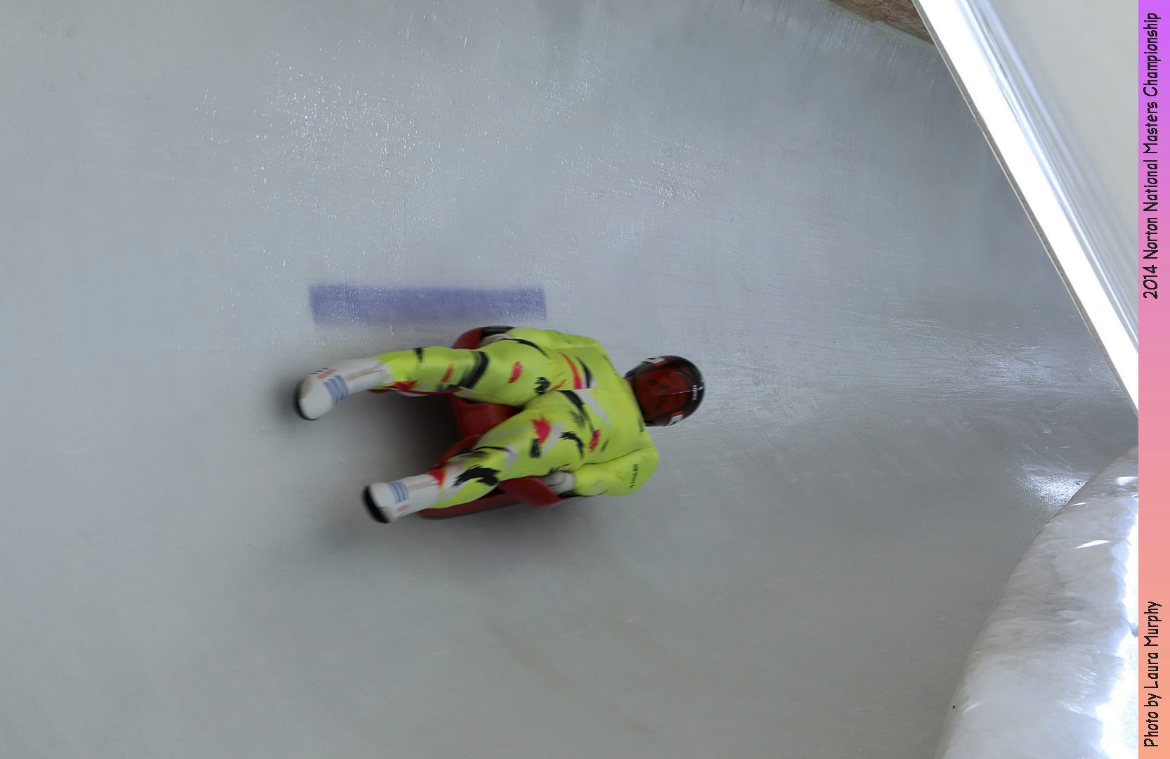 Carl Roepke at the USA Luge Masters race at Utah Olympic Park in 2014.