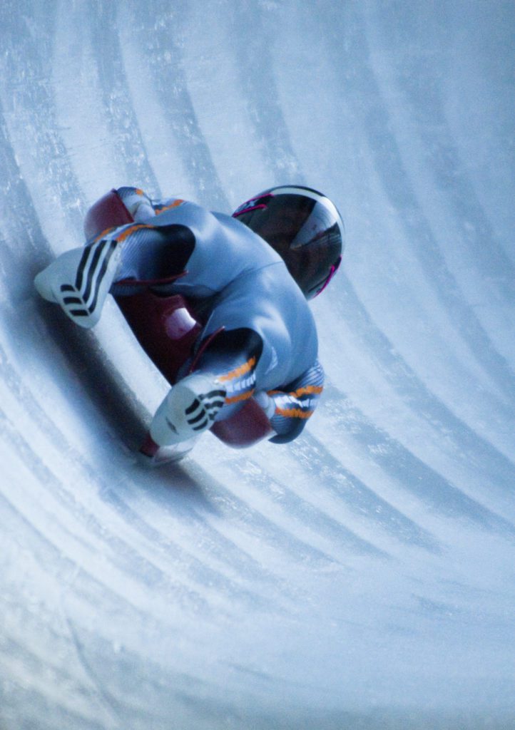 Curve 13 at the Utah Olympic Park luge track. 