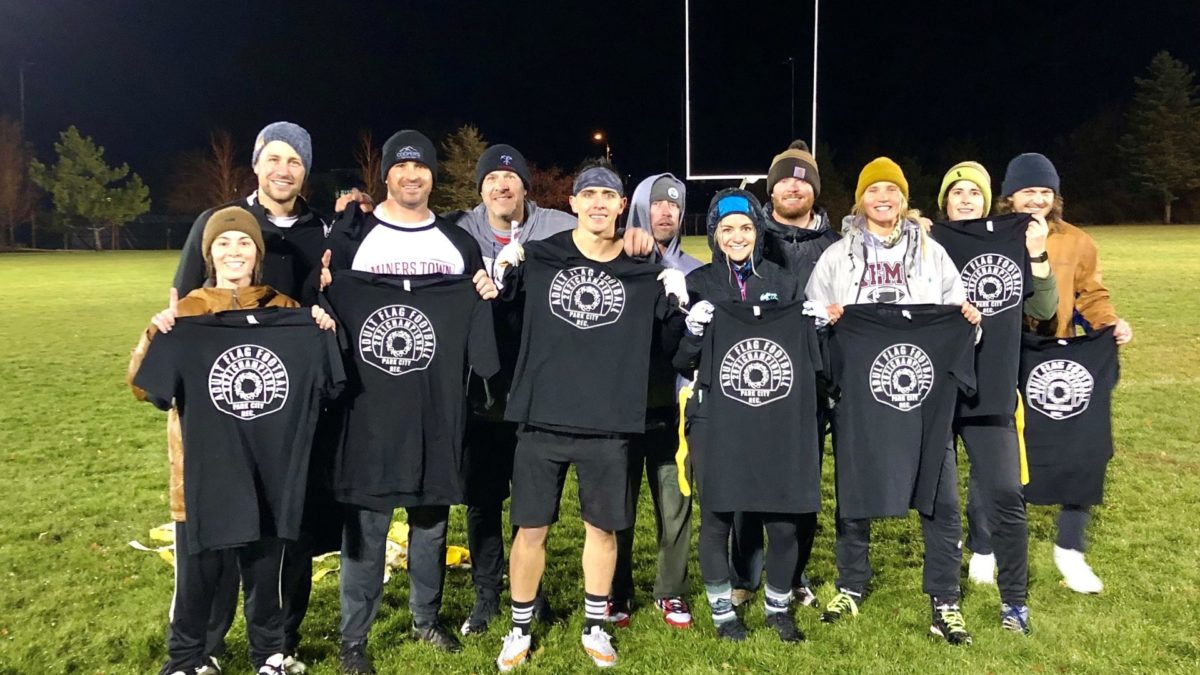 Co-ed, adult, flag football champions, Team Minerstown.