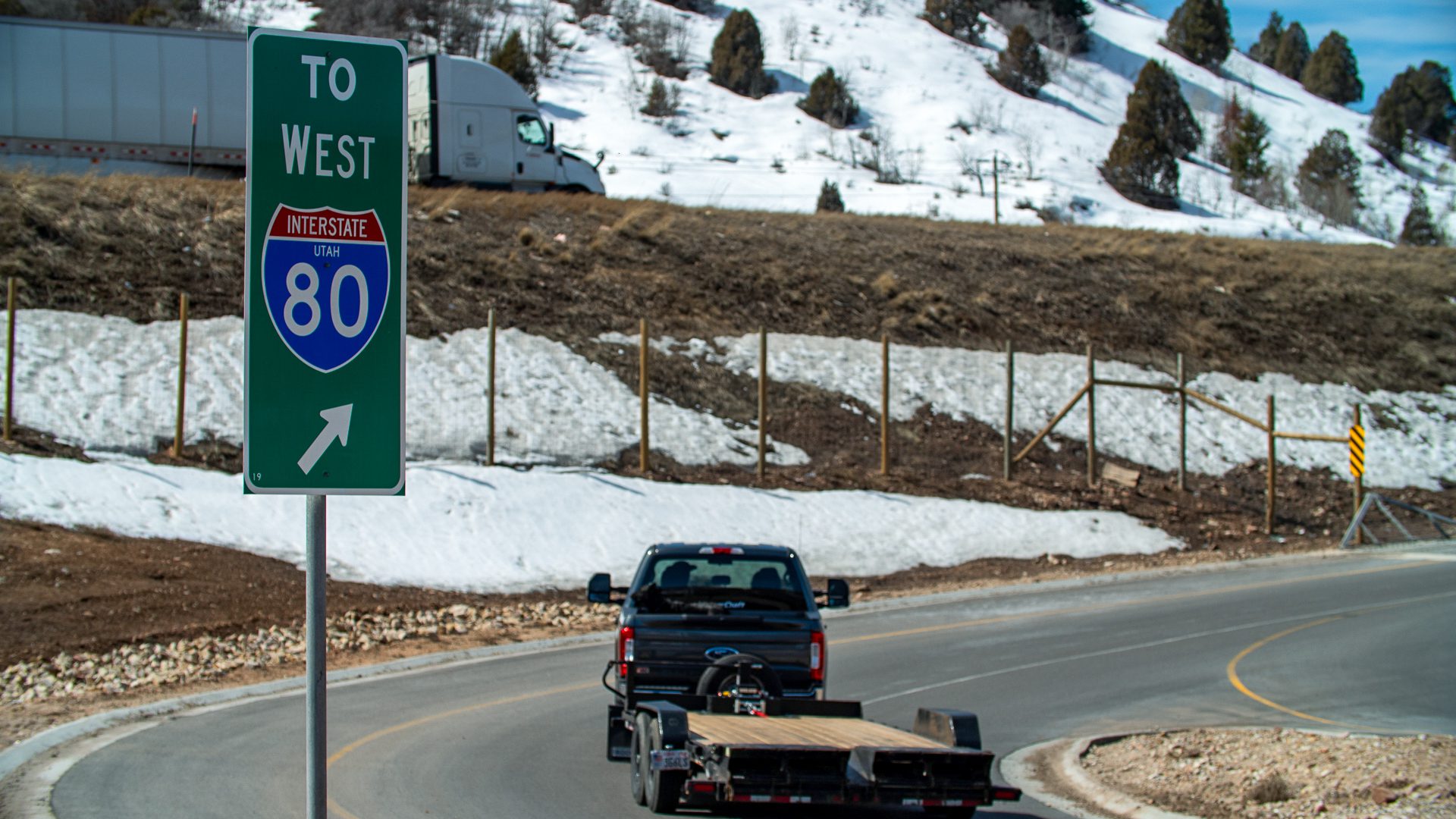 Interstate - 80 ramp exit.