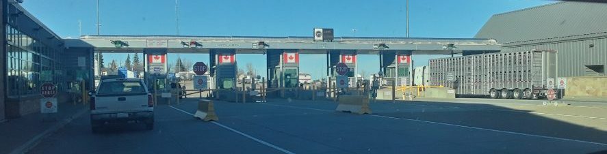 Canadian border crossing in Montana.