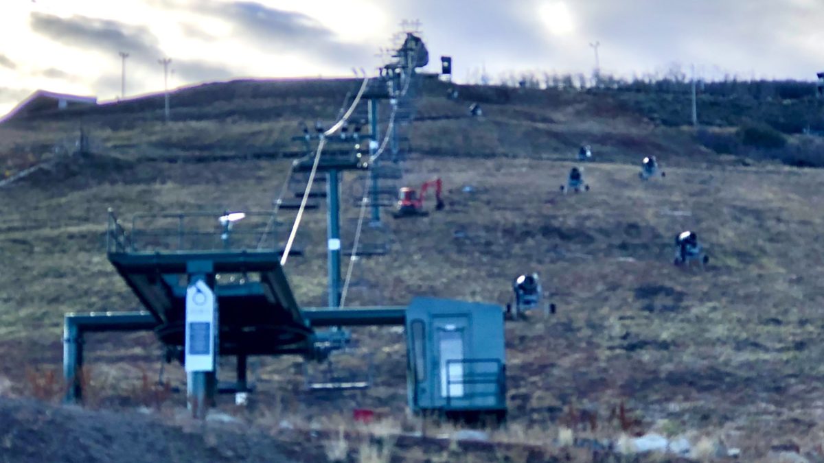 Ready, aim, no firing up these snow making guns at the Utah Olympic Park until colder temperatures arrive in Summit County, UT.