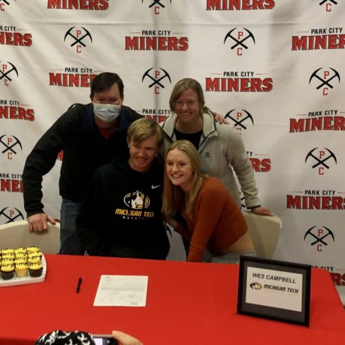 Wes Campbell with his Dad Chris, Mom Jenny, and sister Emily.