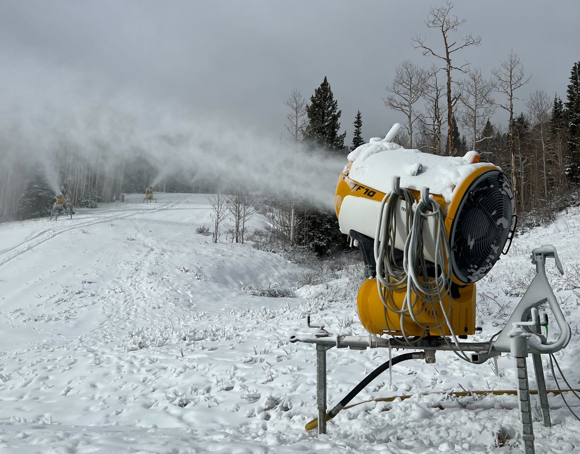 Snowmaking at Park City Mountain Resort.