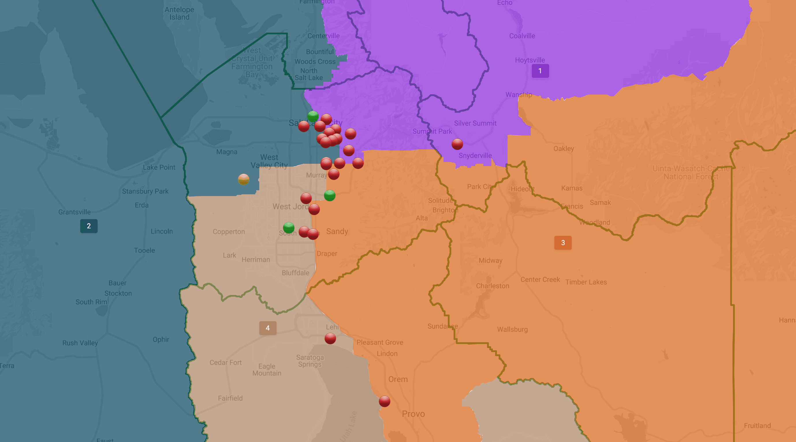 The new congressional maps cut Summit County into Districts 1 and 3.