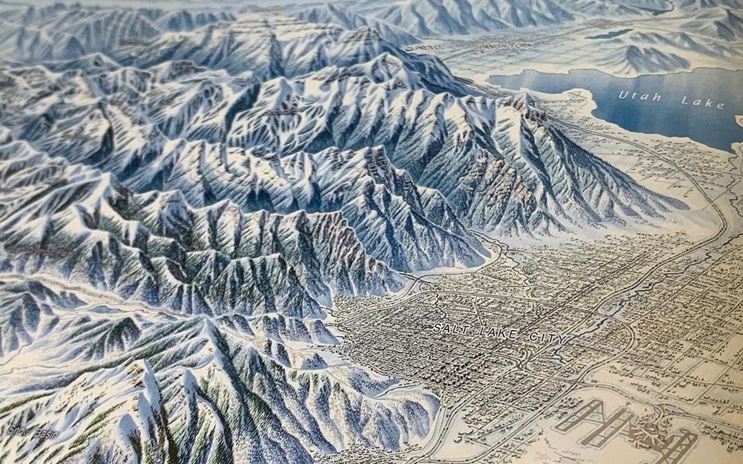 Niehues' painting of the Salt Lake Valley.
