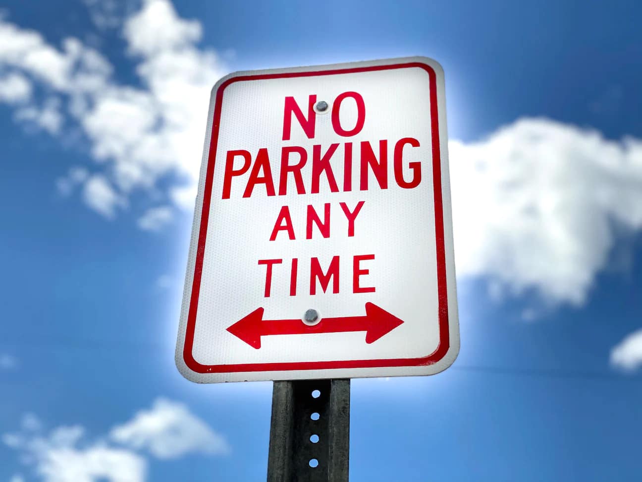 Parking is no longer allowed on county-maintained roads.