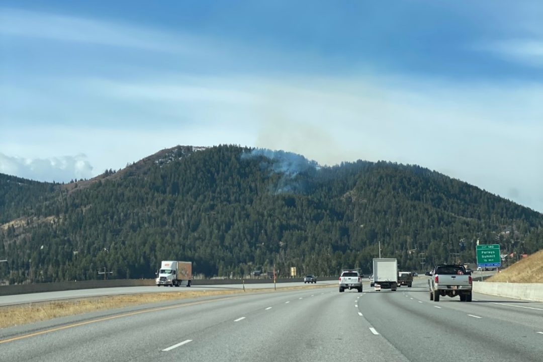 Smoke from a prescribed burn in Summit Park on Monday.