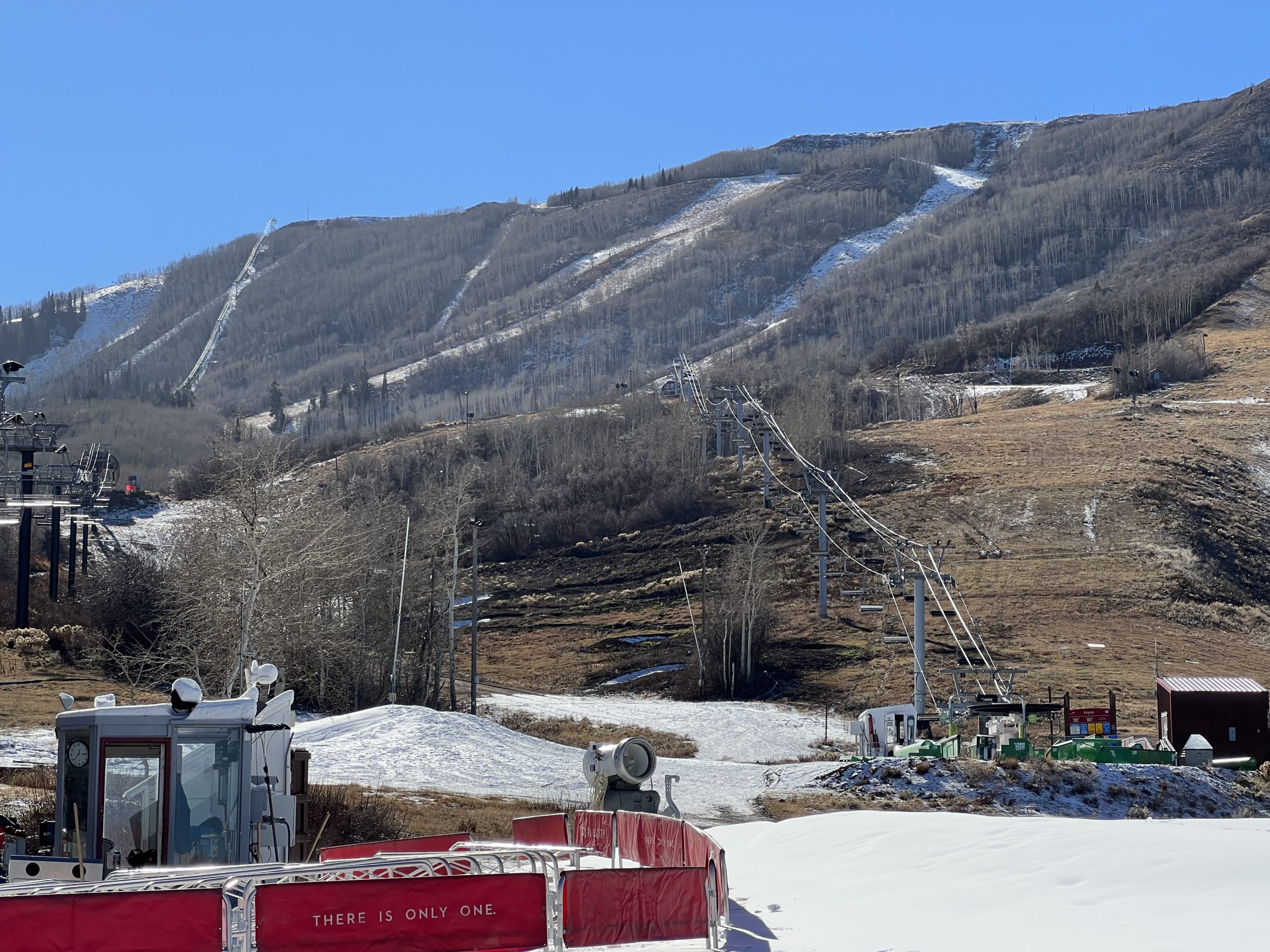 Park City Mountain's opening day was delayed due to warm weather conditions.