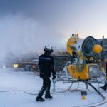 Snowmakers prepare for the season at Park City Mountain in November 2021.
