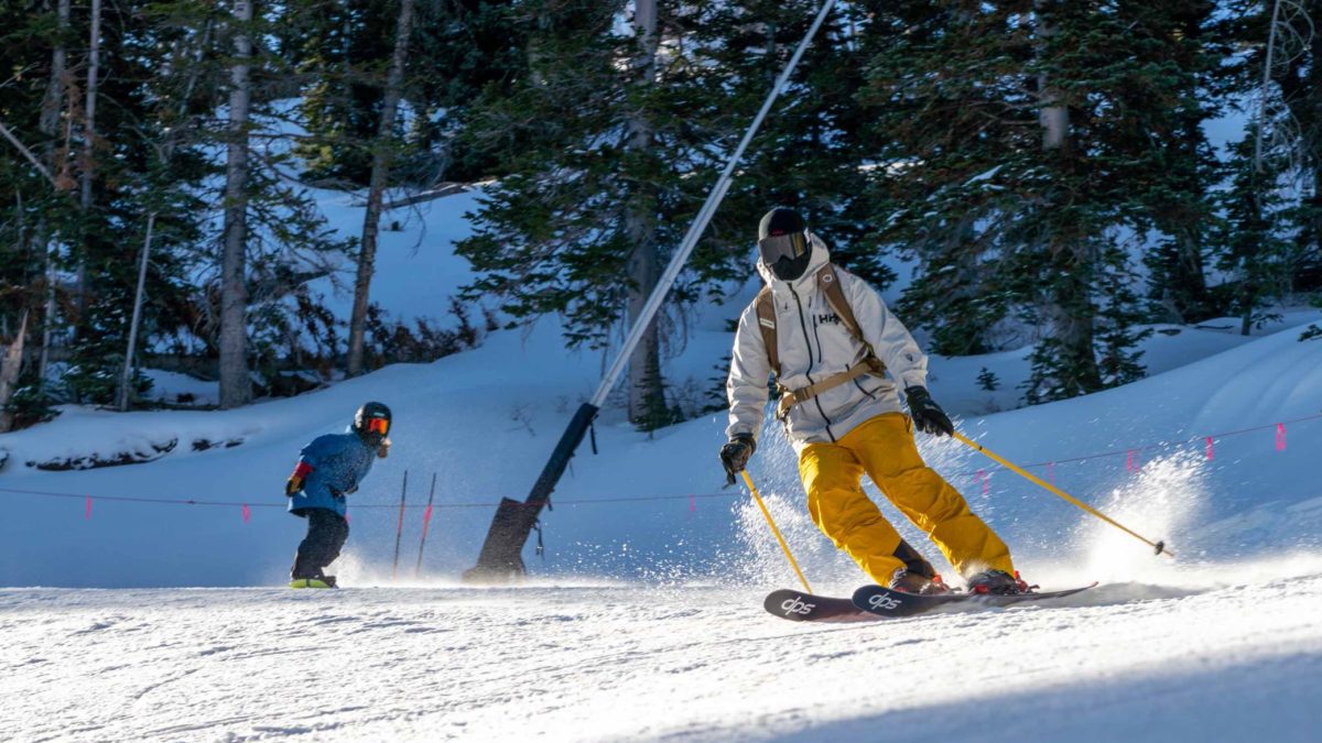 Park City Mountain Resort opened on the Canyons Village side on Sunday.