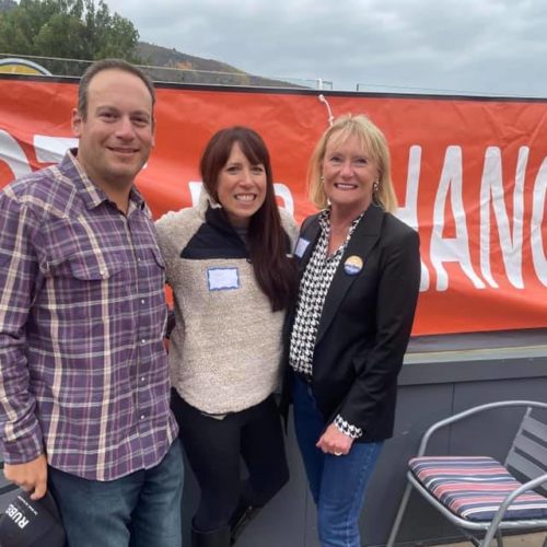 Election winners (left to right) Jeremy Rubell, Tana Toly, and Nann Worel at a campaign event in October.