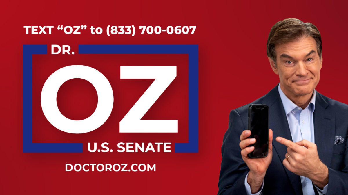Dr. Oz announces his candidacy for the Pennsylvania Senate.