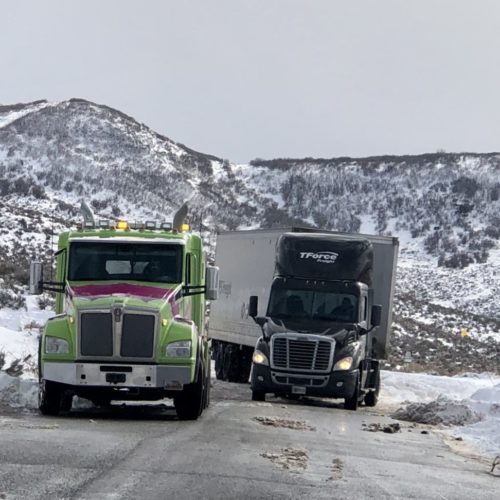 Stuck truck.