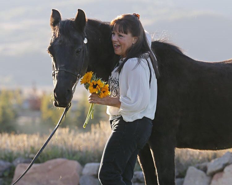 Judy Feltman with her horse.