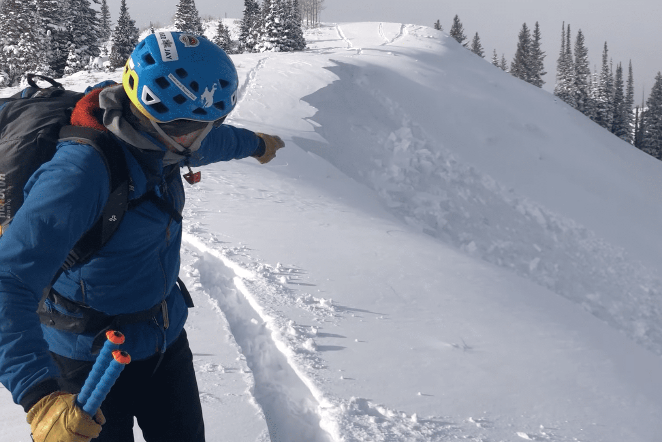 A remotely-triggered avalanche at 9,700' along the Park City ridgeline.