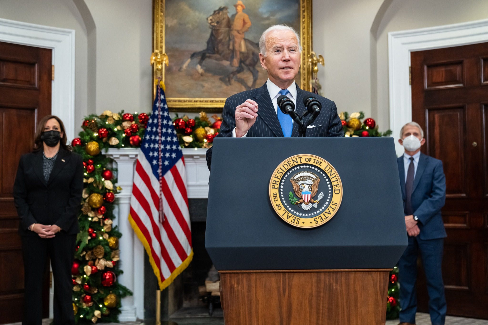 “I know you’re tired, and I know you’re frustrated. We all want this to be over. But we’re still in it,” Biden said.