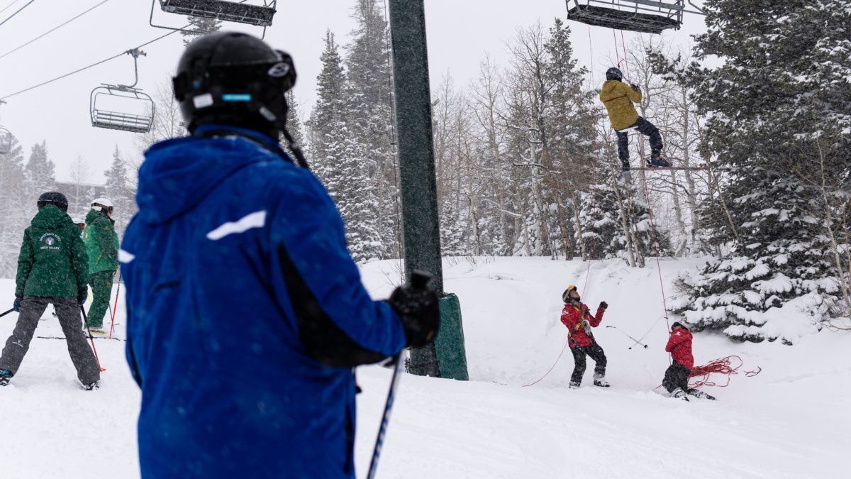 Deer Valley ski patrollers had to evacuate skiers from the Carpenter Express chairlift on Friday due to a mechanical failure.