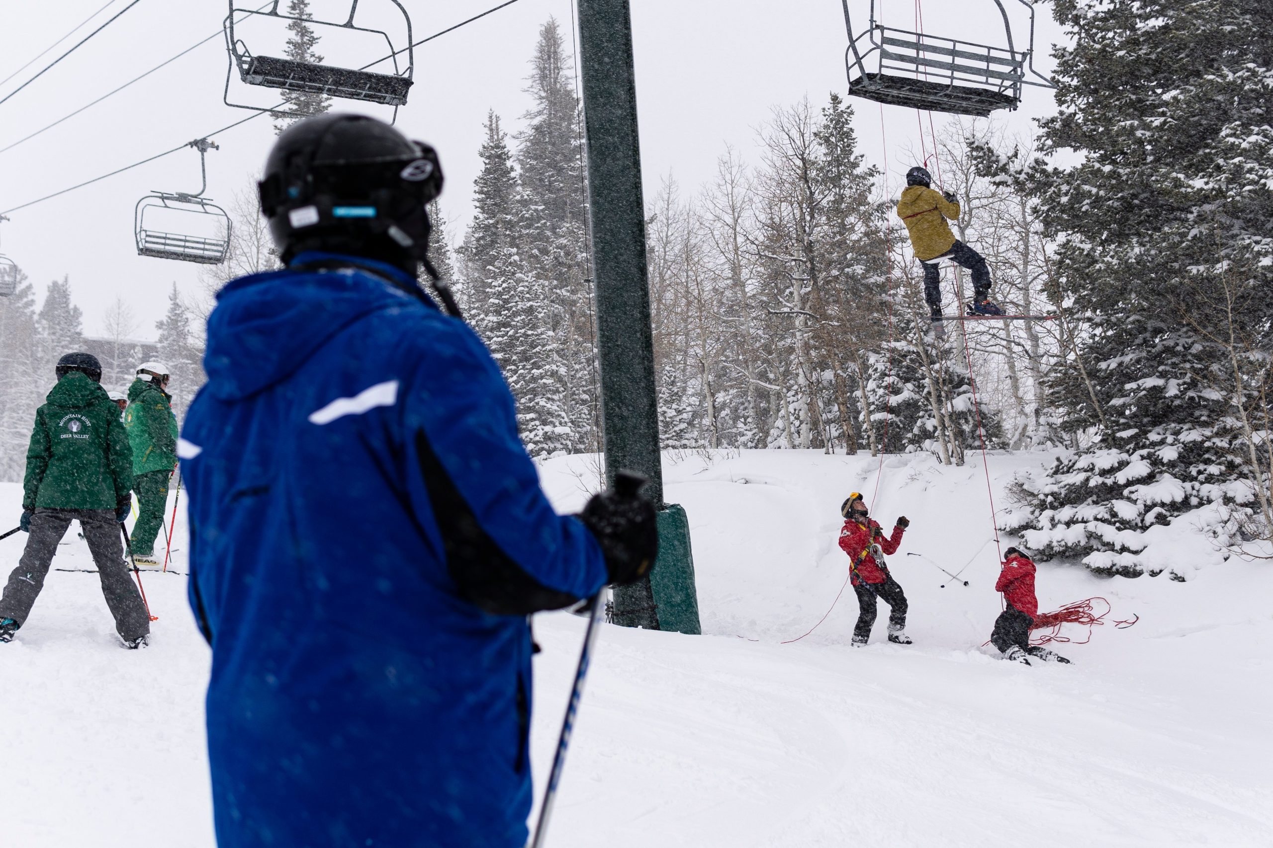 Deer Valley ski patrollers had to evacuate skiers from the Carpenter Express chairlift on Friday due to a mechanical failure.