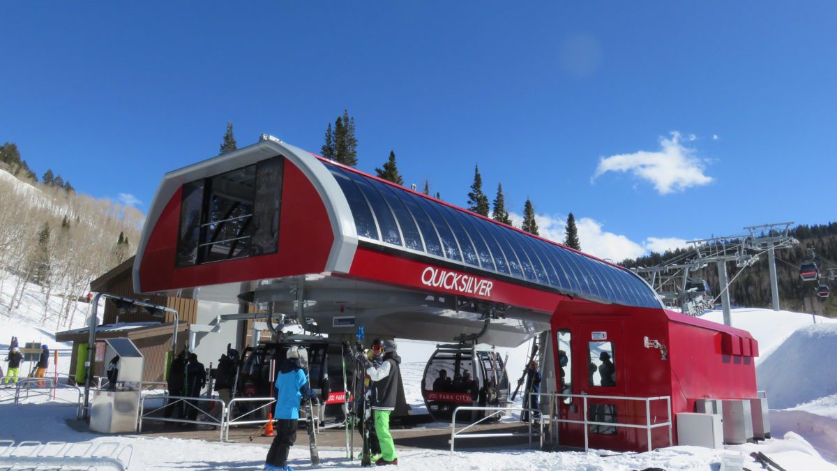 The Quicksilver Gondola connects Park City Mountain Village and Canyons Village.