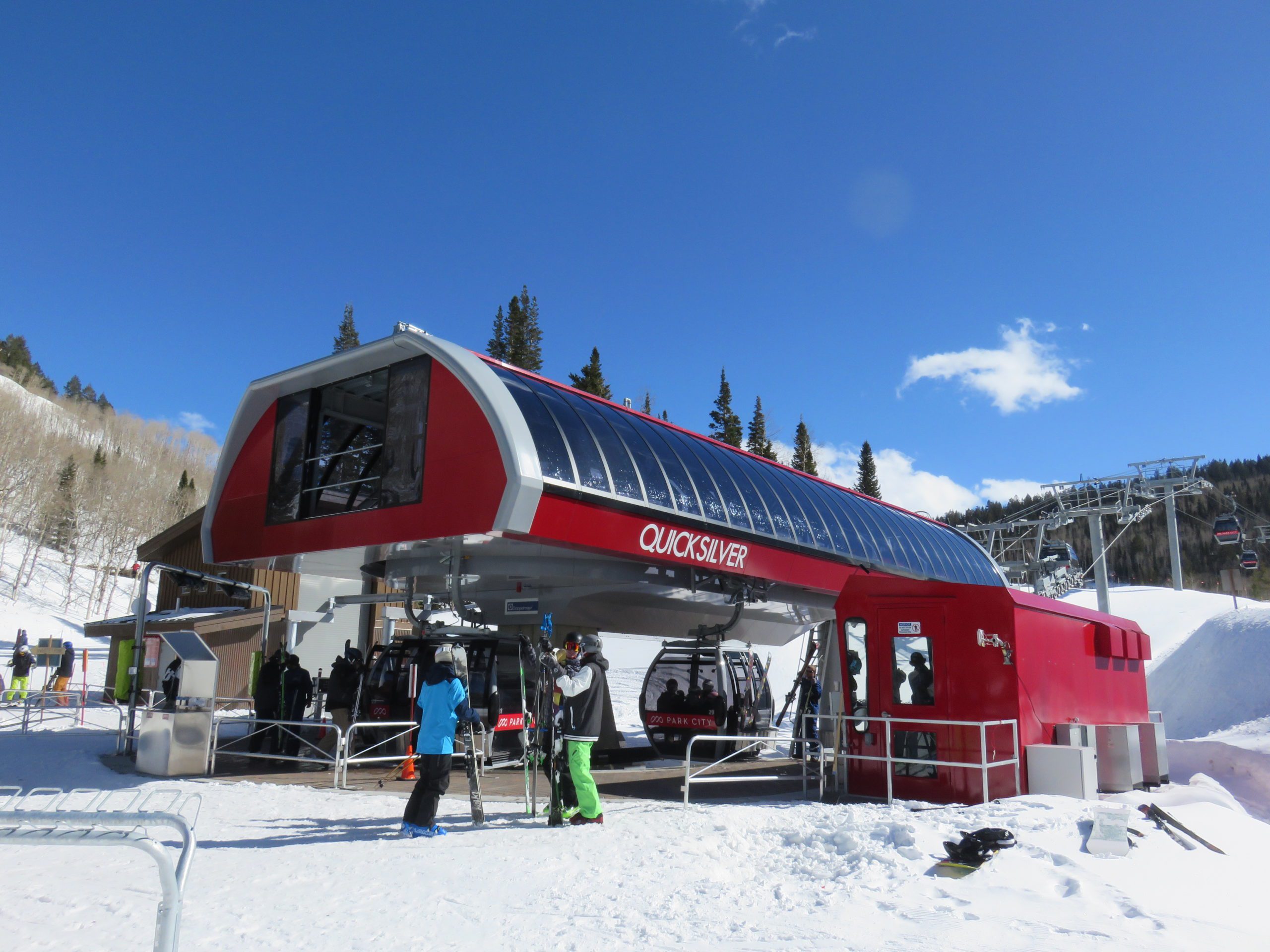 The Quicksilver Gondola connects Park City Mountain Village and Canyons Village.