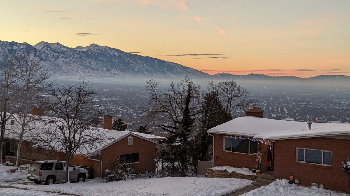 A view of the Salt Lake Valley on Sunday morning.