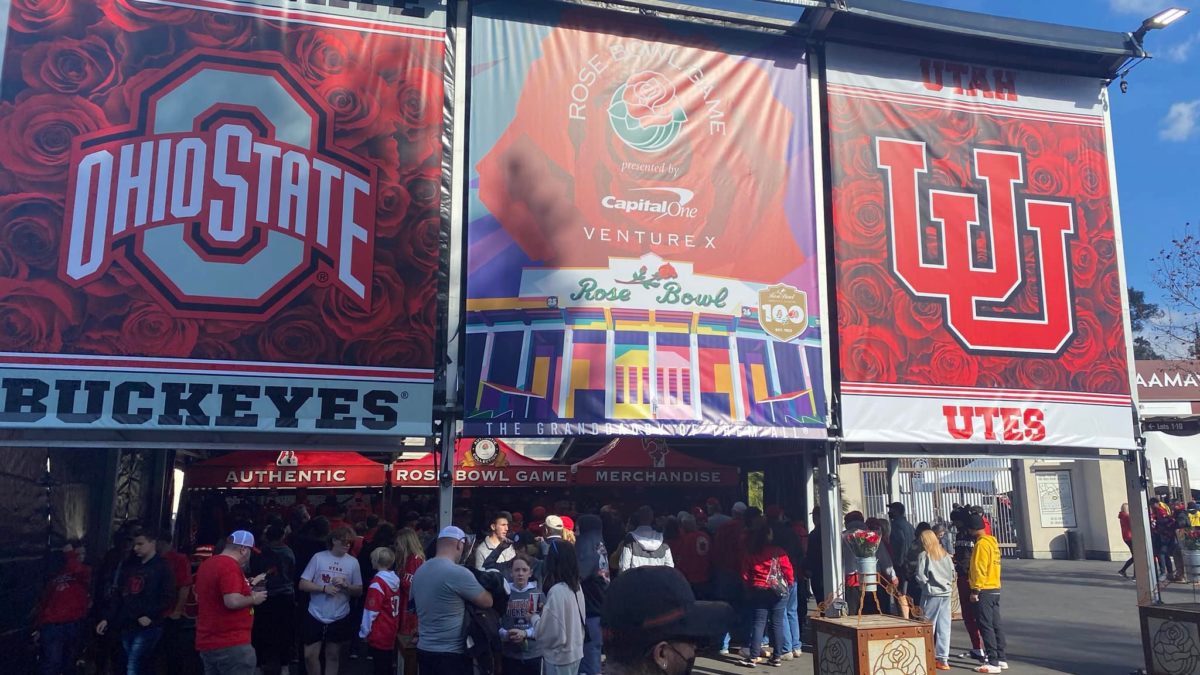 14 - 0 Utes after the first quarter in the Rose Bowl against Ohio.