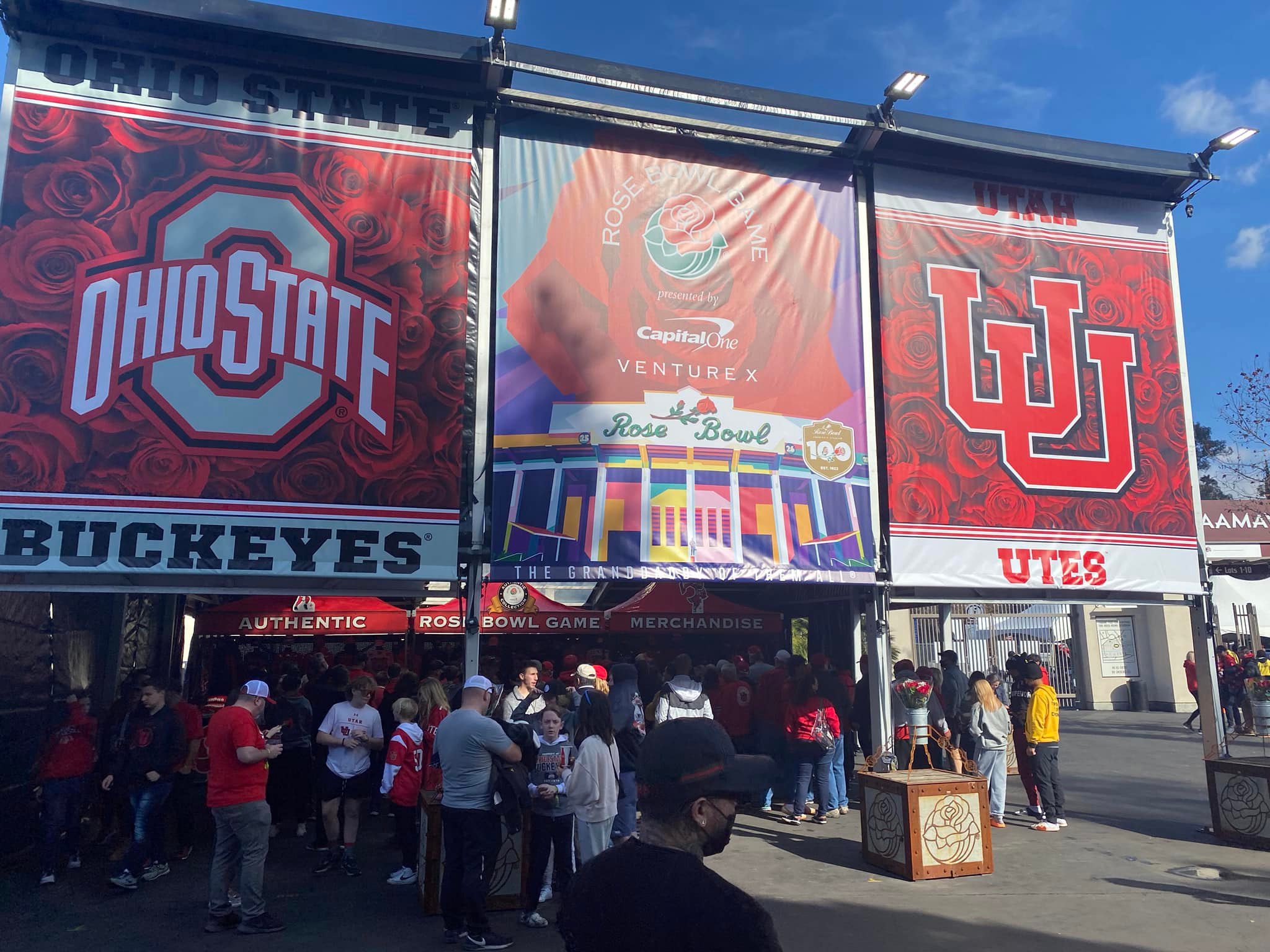 14 - 0 Utes after the first quarter in the Rose Bowl against Ohio.