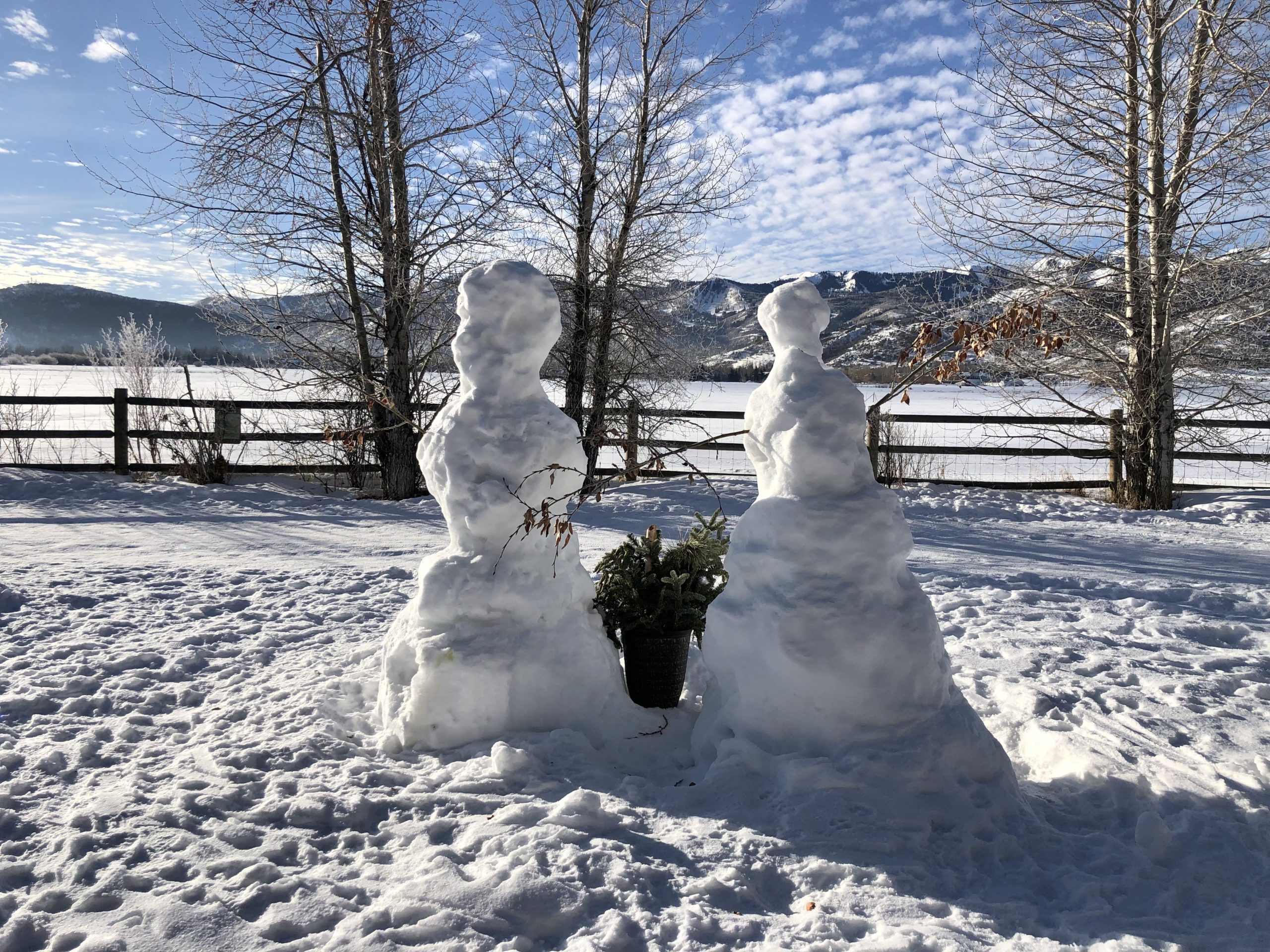 Frosty comes to fruition. There was some fun and imagination that went into these snowmen in Park City.