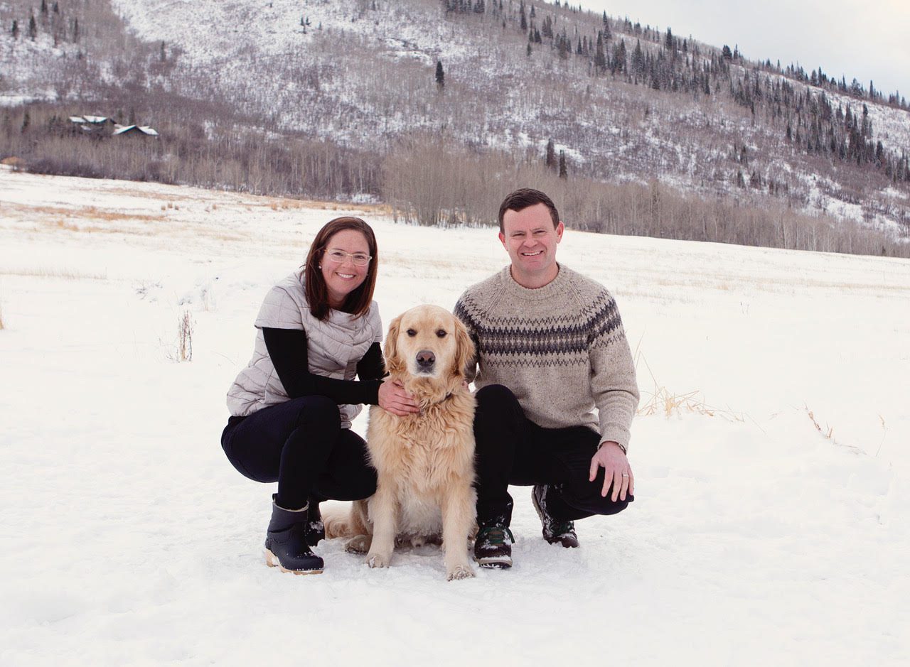 Ryan Dickey (right) and his wife Allison (left).