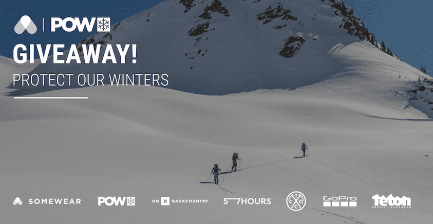 Somewear Labs and Protect Our Winters partner on Backcountry Giveaway.