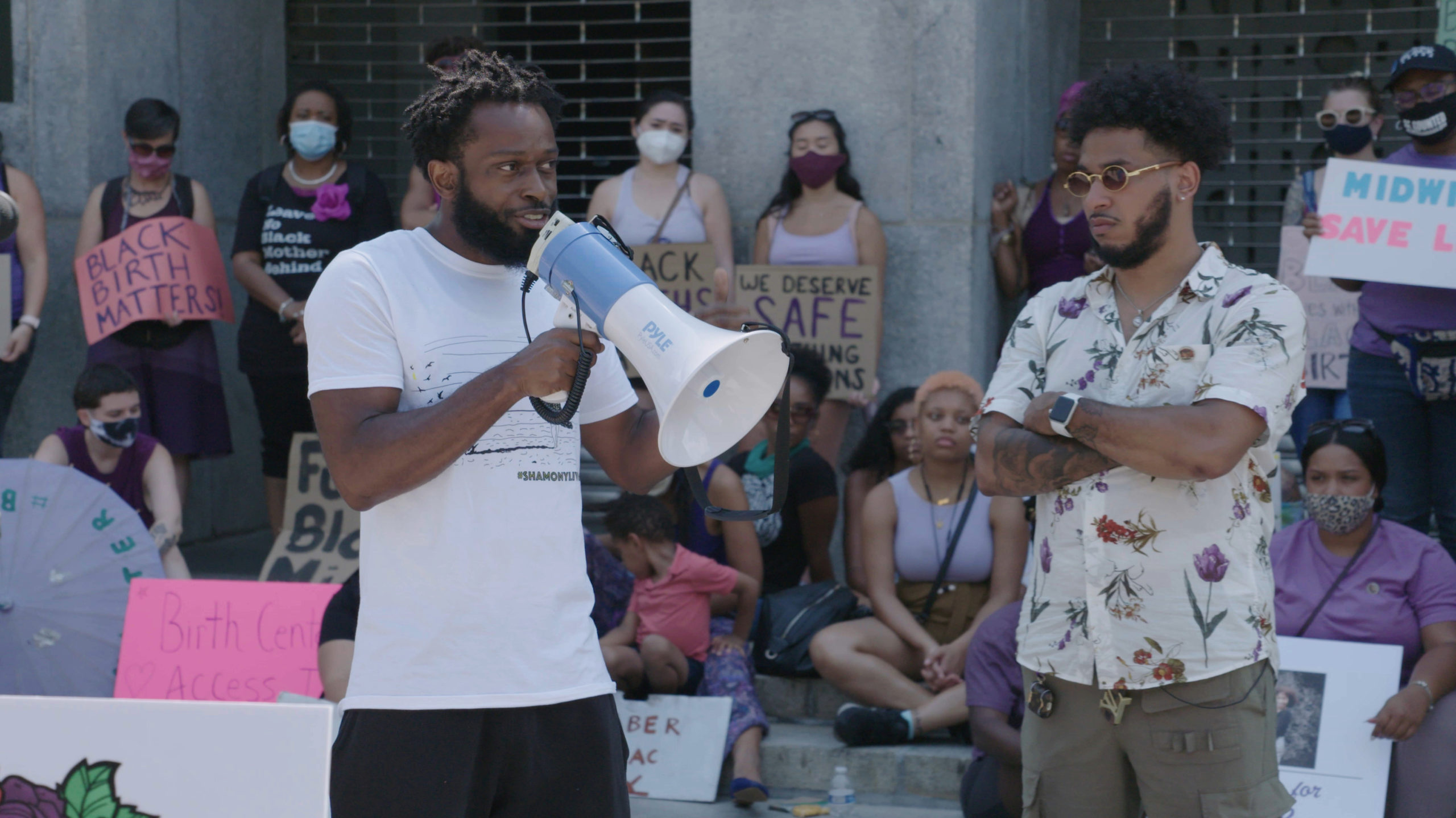 Omari Maynard and Bruce McIntyre in 'Aftershock.'