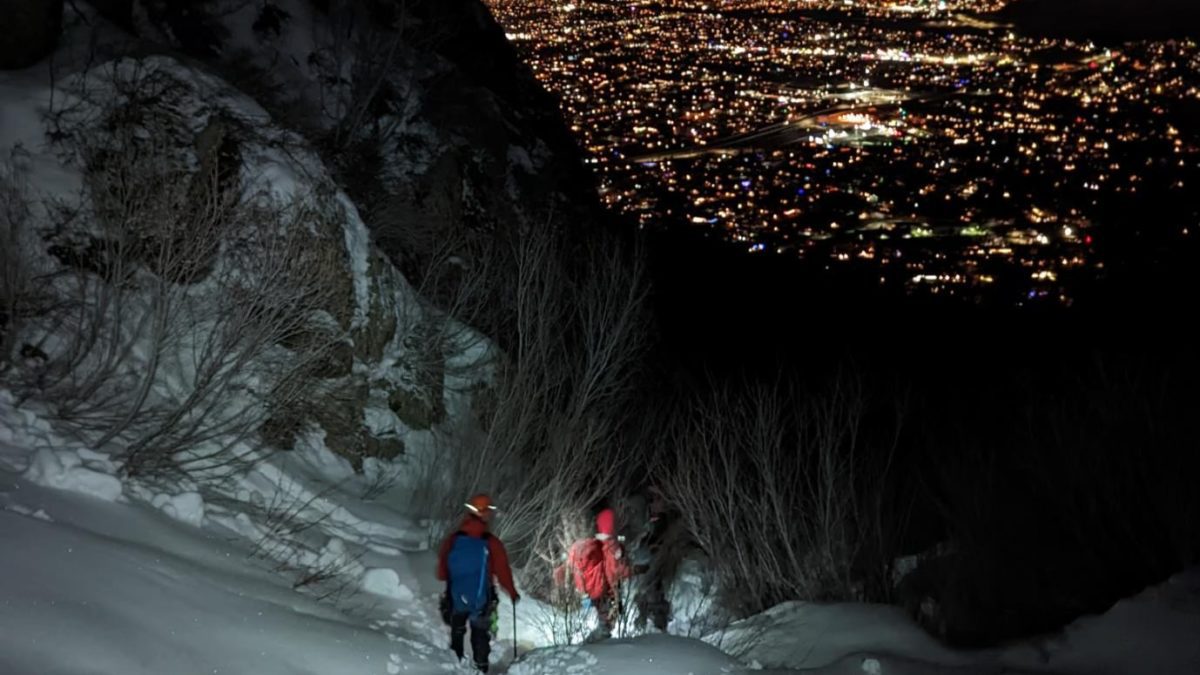 Two skiers were successfully extricated after being stuck on Mt. Olympus on Sunday night.