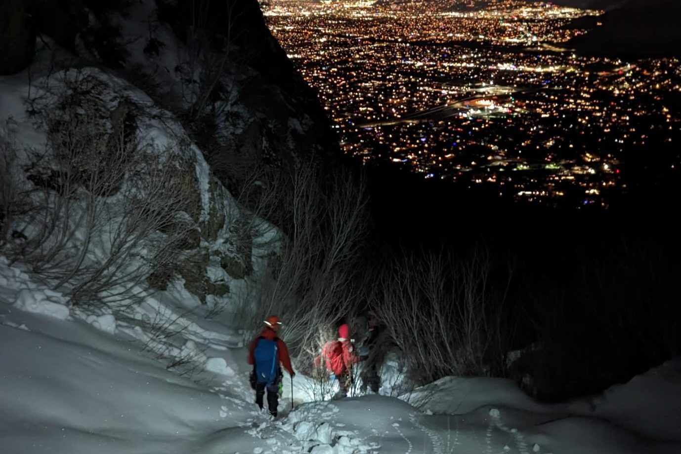 Two skiers were successfully extricated after being stuck on Mt. Olympus on Sunday night.