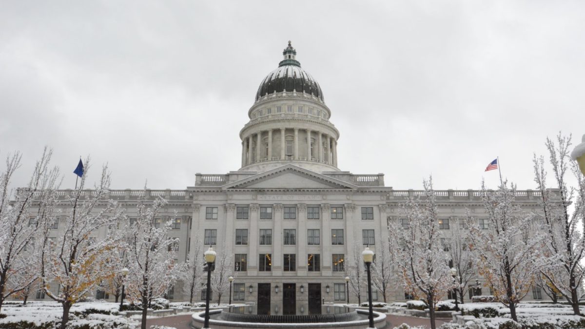 The Utah State Capitol building.