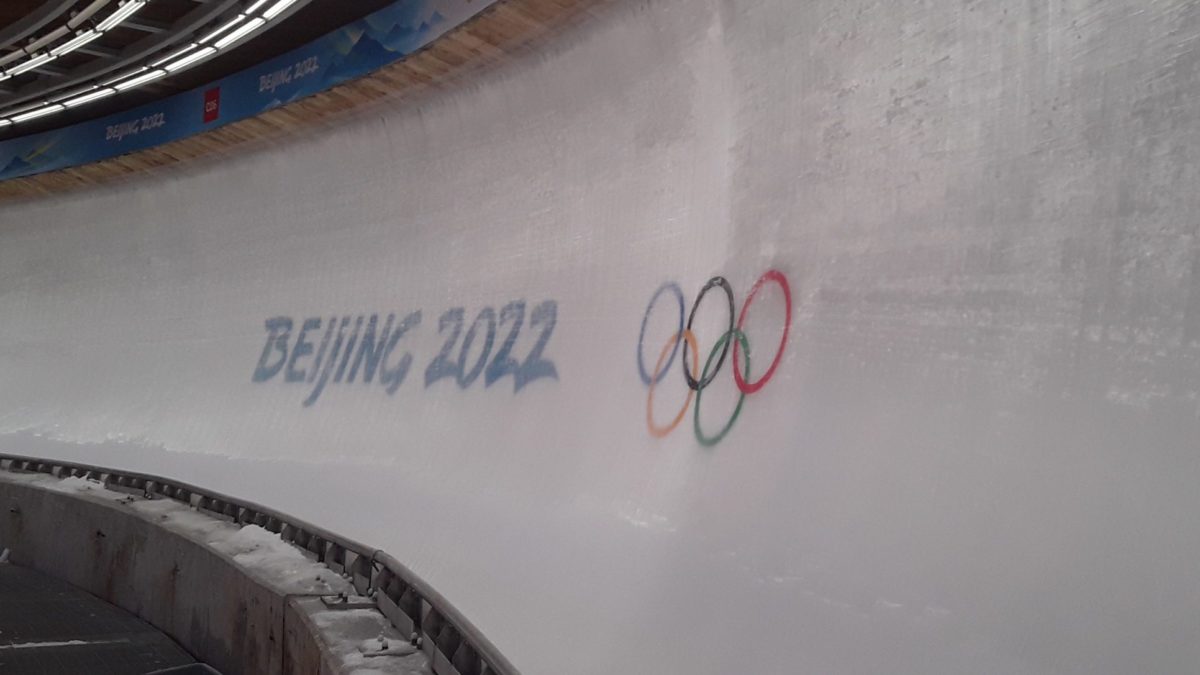 The 2022 Olympic bobsled track where Opening Ceremony Team USA flag bearer Elana Meyers-Taylor is set to slide.