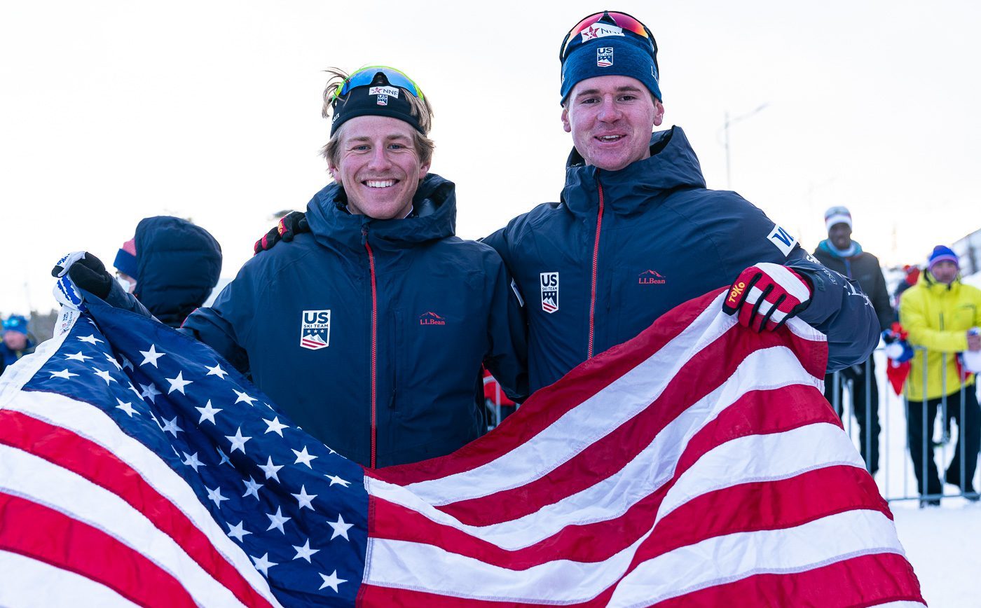 University of Utah students Walker Hall and Brian Bushey captured the bronze medal for the USA Cross Country ski team at the U23 Junior World Championships.